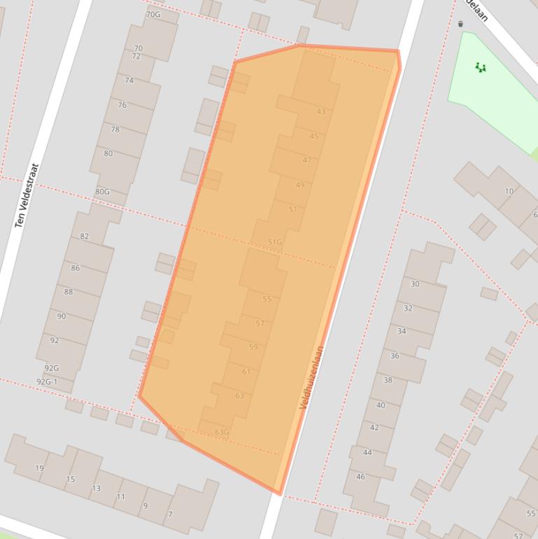 Kaart van postcodegebied 3454EC.