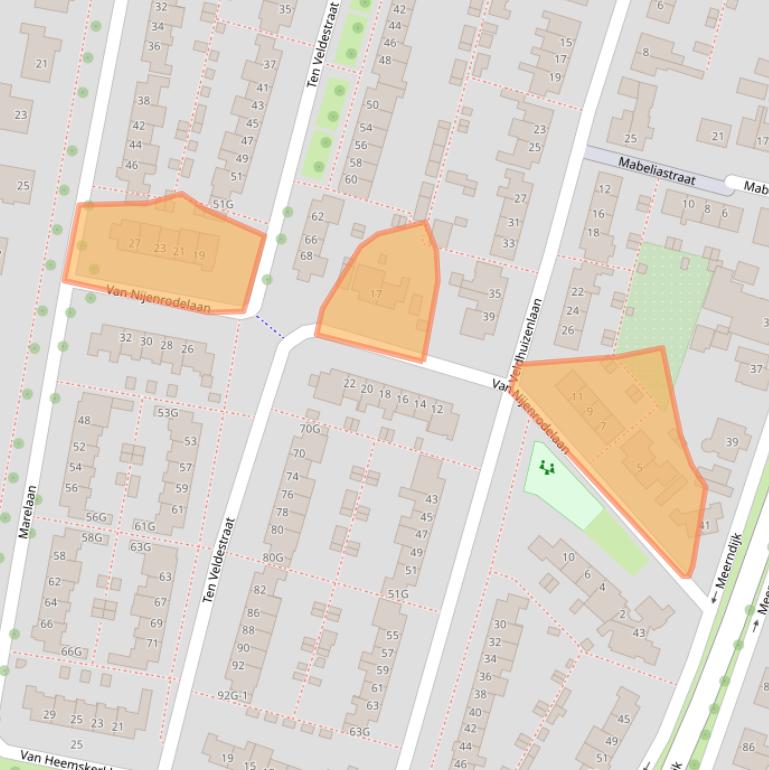 Kaart van postcodegebied 3454EE.
