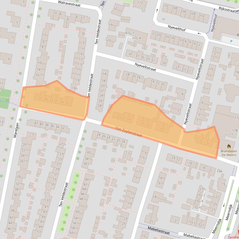 Kaart van postcodegebied 3454ET.