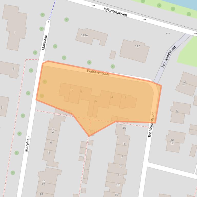 Kaart van postcodegebied 3454EZ.