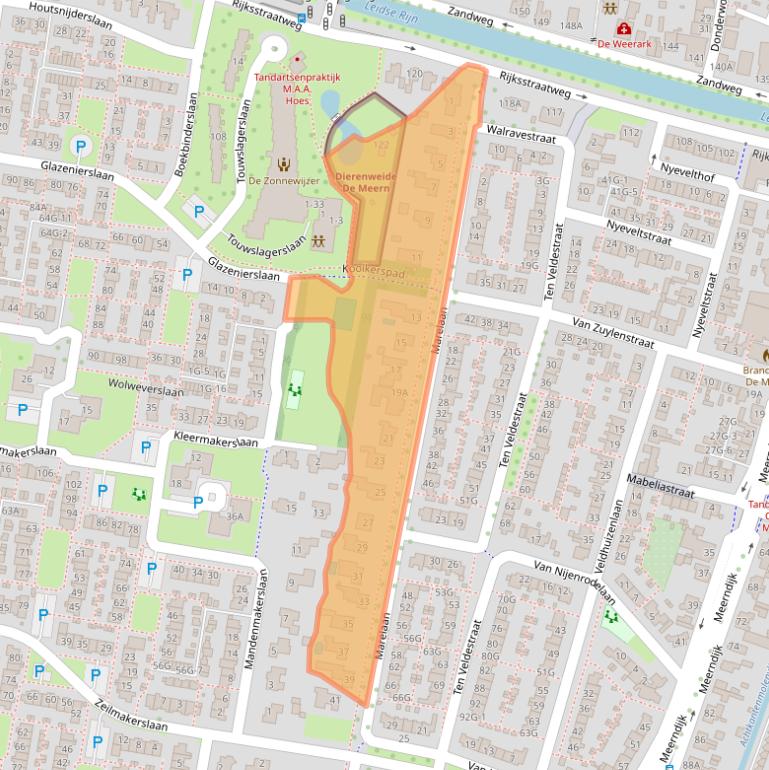 Kaart van postcodegebied 3454GA.