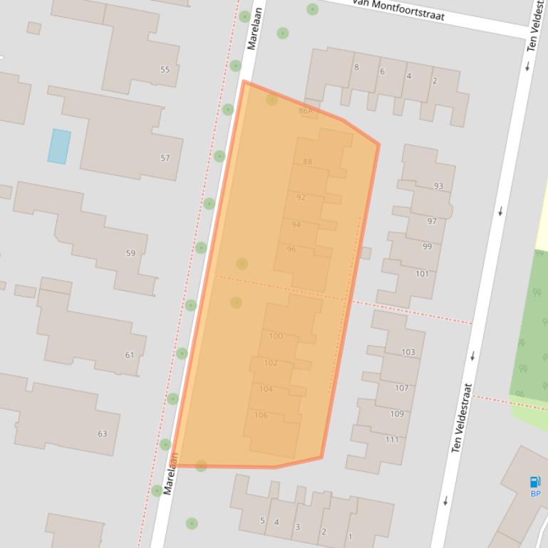 Kaart van postcodegebied 3454GE.