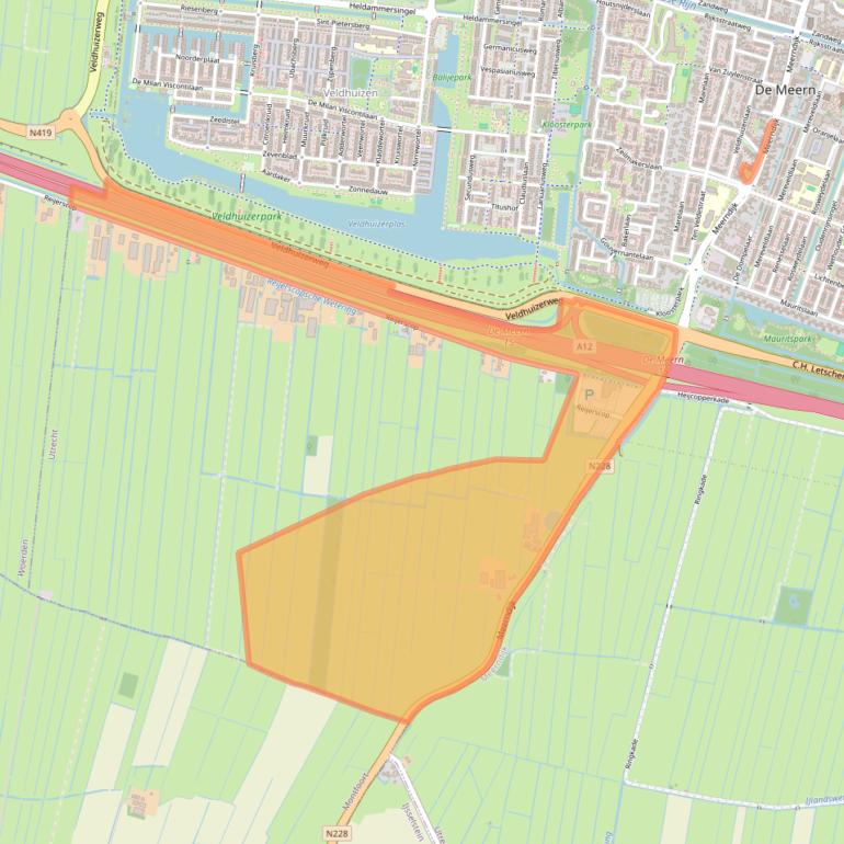 Kaart van postcodegebied 3454HP.