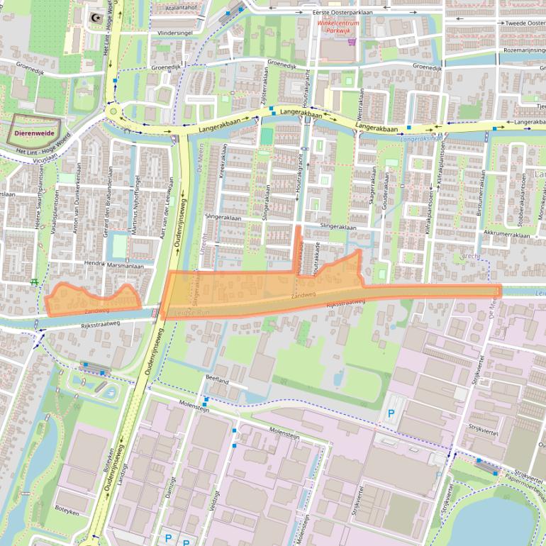 Kaart van postcodegebied 3454JW.