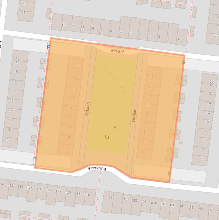 Kaart van postcodegebied 3454KG.