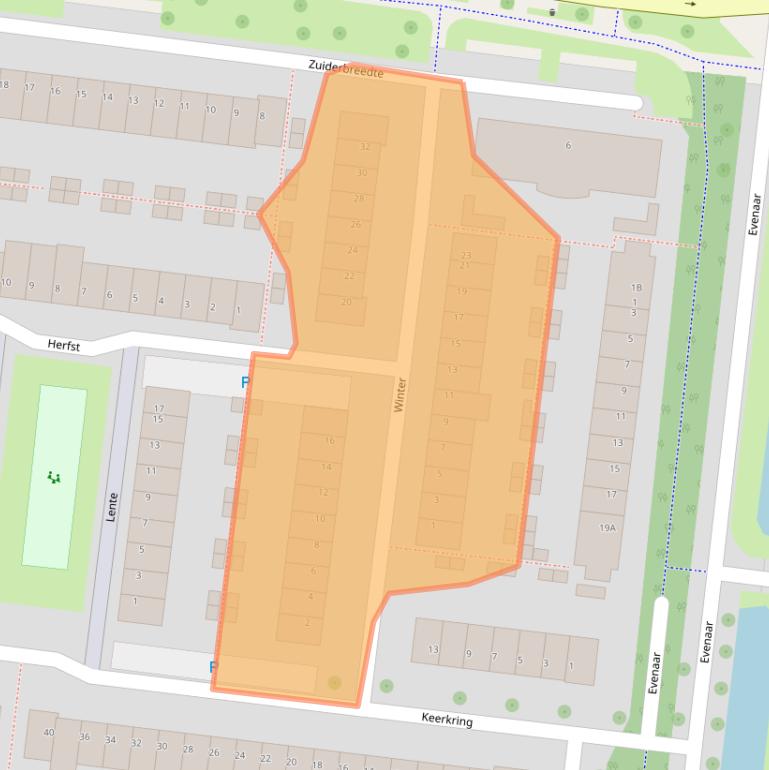 Kaart van postcodegebied 3454KS.