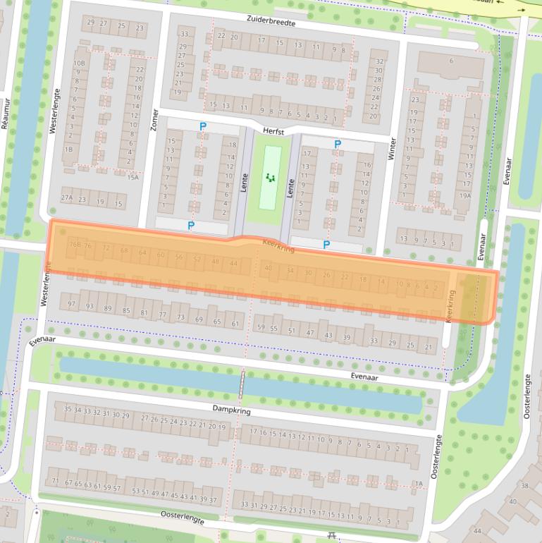 Kaart van postcodegebied 3454KX.