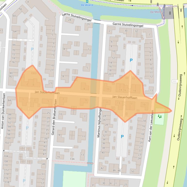 Kaart van postcodegebied 3454LD.