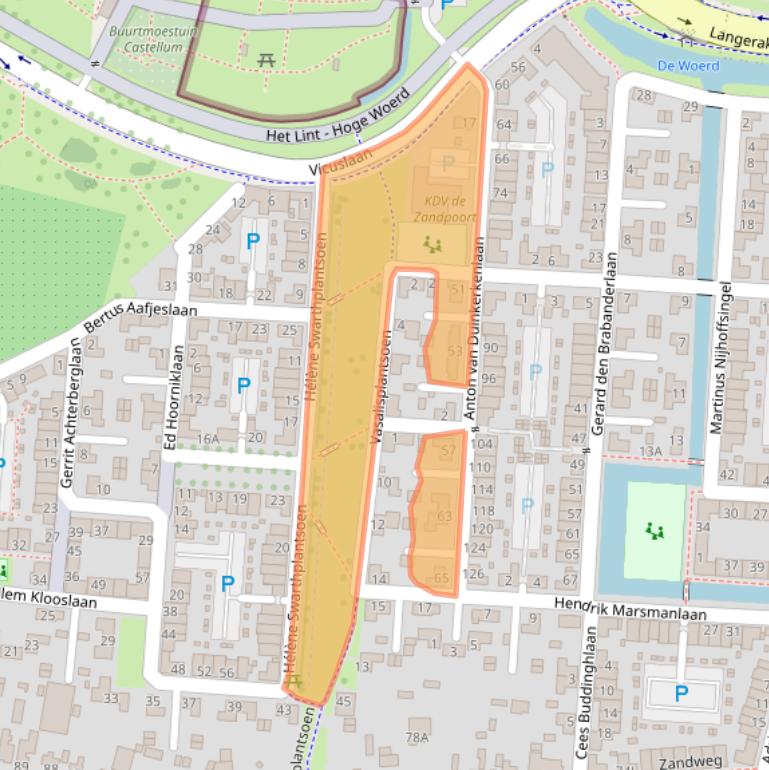 Kaart van postcodegebied 3454LP.