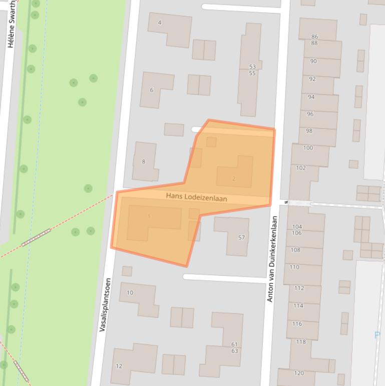 Kaart van postcodegebied 3454LS.