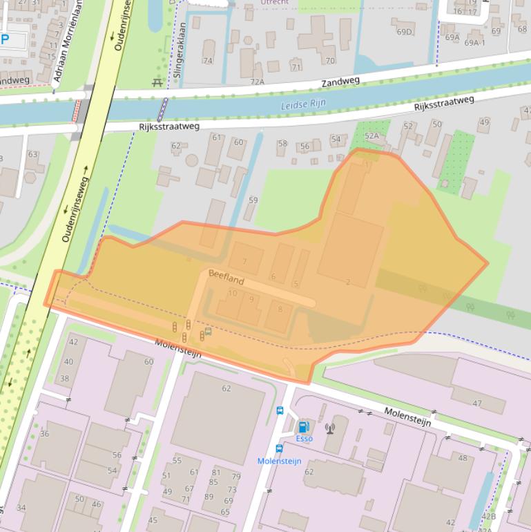 Kaart van postcodegebied 3454MX.
