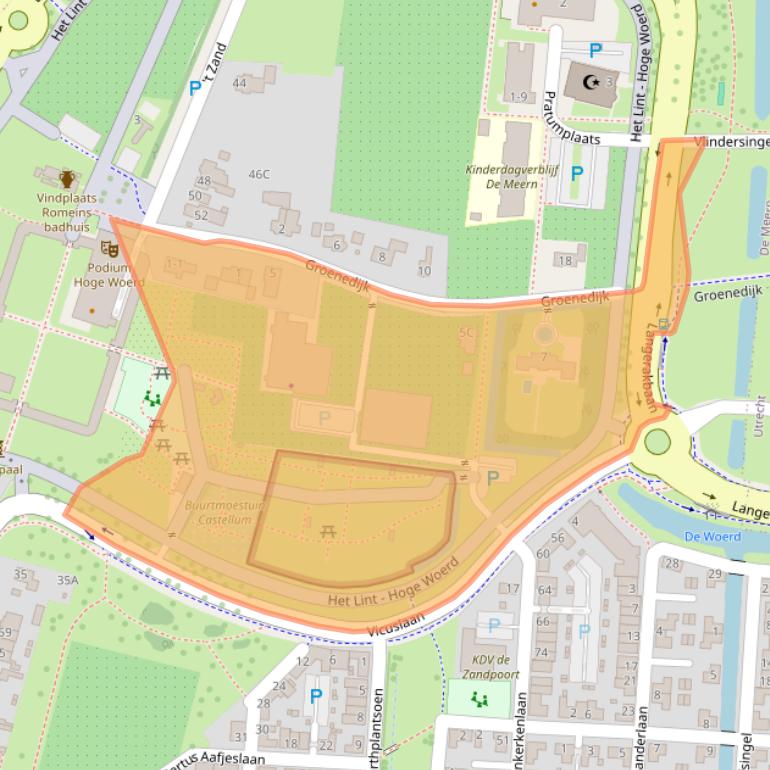 Kaart van postcodegebied 3454PA.