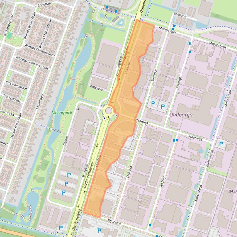 Kaart van postcodegebied 3454PE.