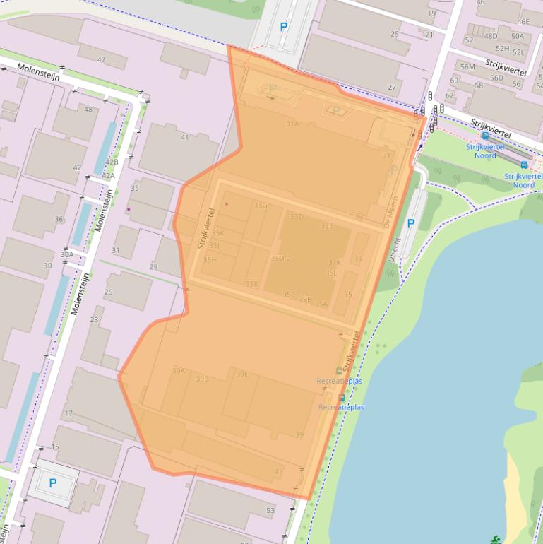 Kaart van postcodegebied 3454PJ.