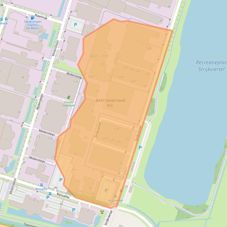 Kaart van postcodegebied 3454PK.