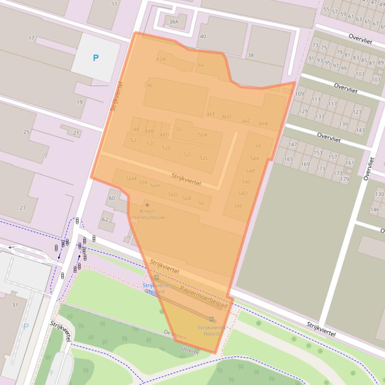 Kaart van postcodegebied 3454PN.