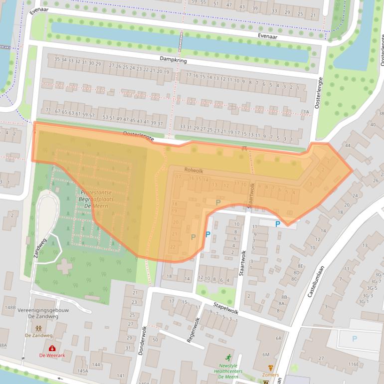 Kaart van postcodegebied 3454RV.