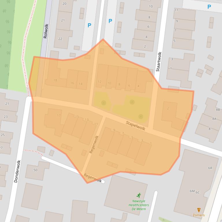 Kaart van postcodegebied 3454RW.