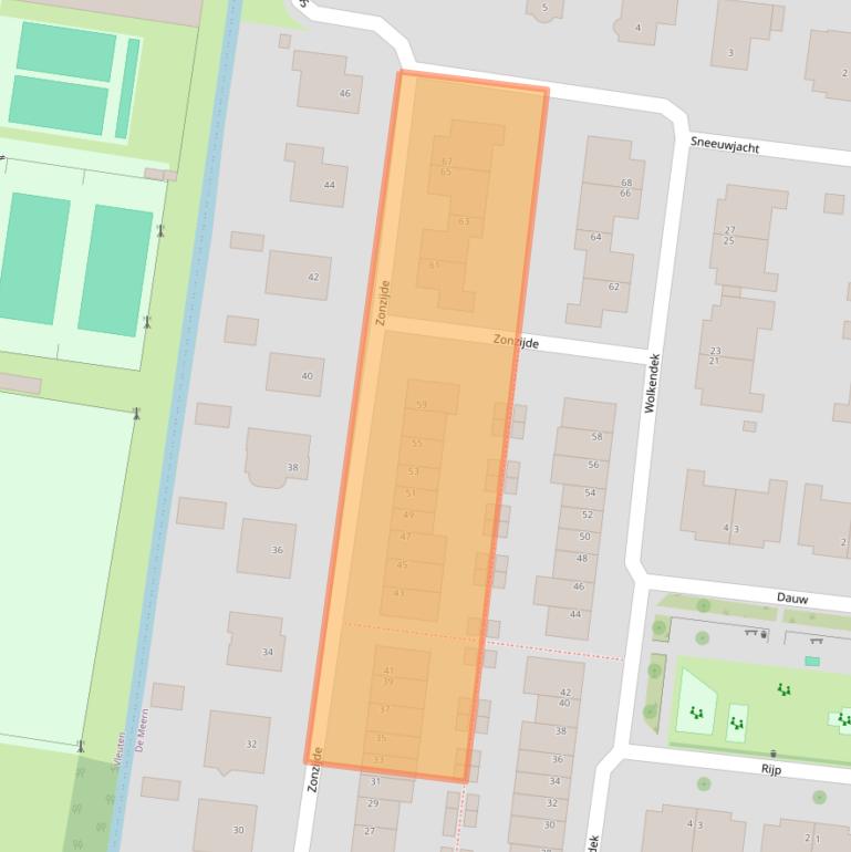 Kaart van postcodegebied 3454TD.
