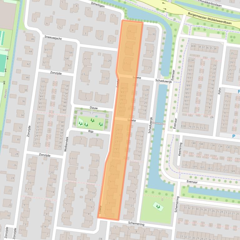 Kaart van postcodegebied 3454TK.