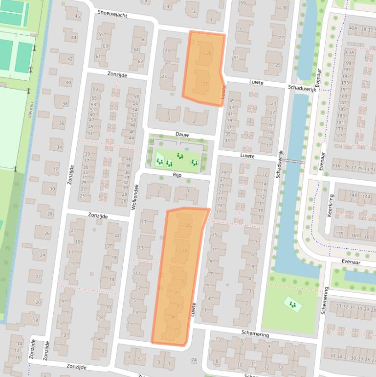 Kaart van postcodegebied 3454TL.