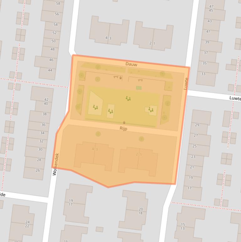 Kaart van postcodegebied 3454TP.