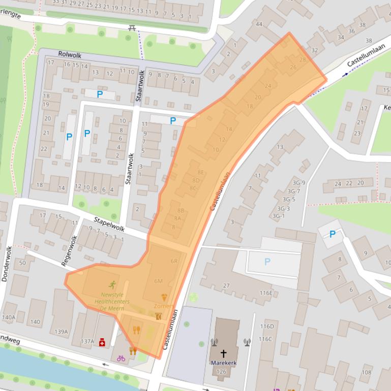 Kaart van postcodegebied 3454VB.