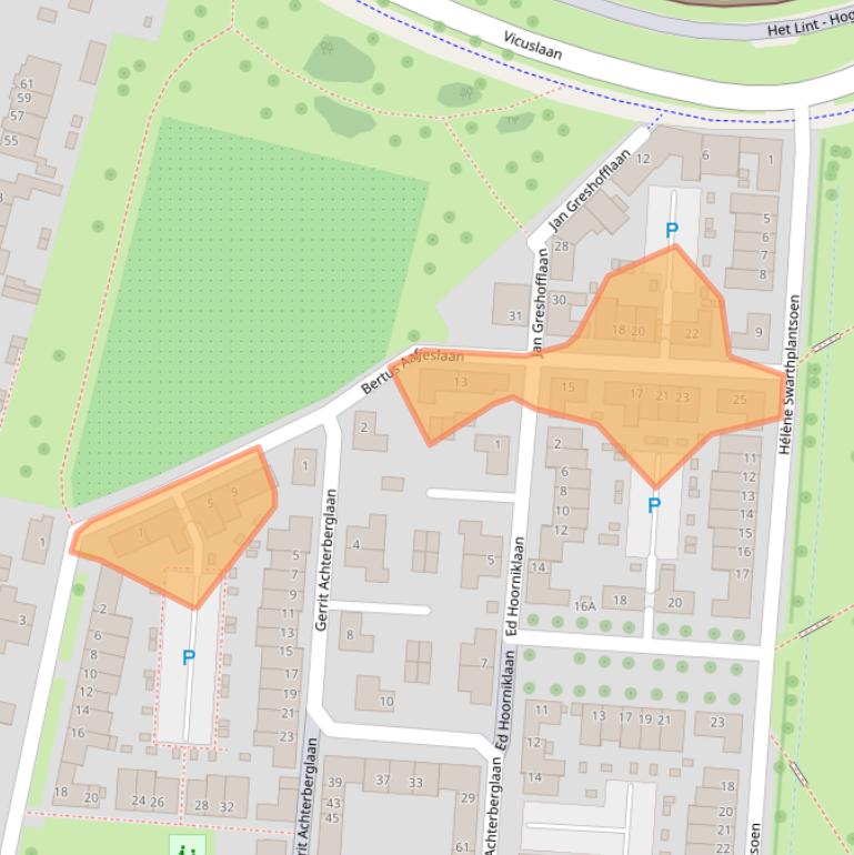 Kaart van postcodegebied 3454VV.