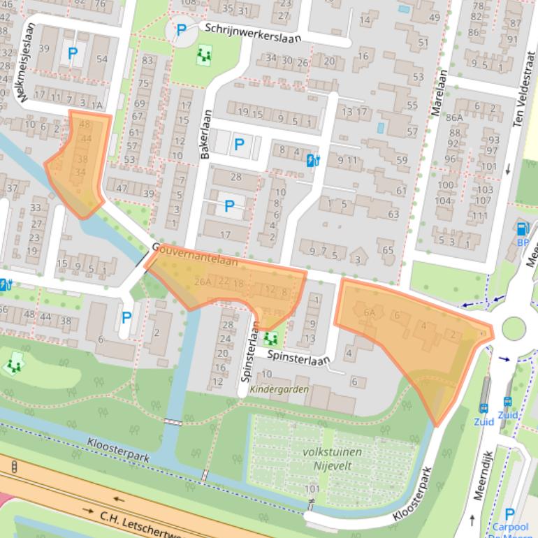 Kaart van postcodegebied 3454WH.