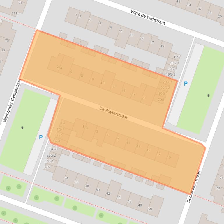 Kaart van postcodegebied 3454XL.