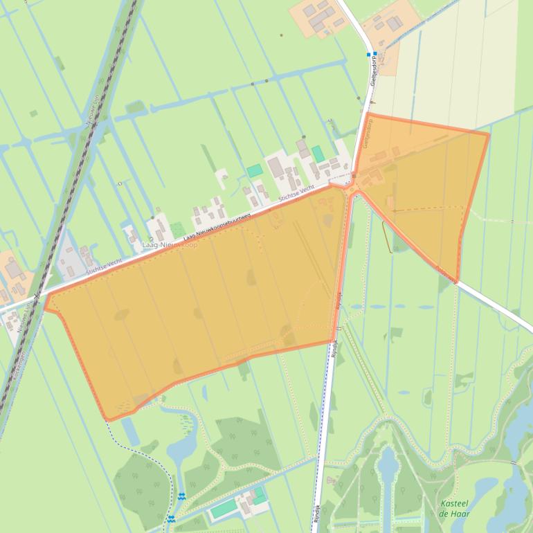 Kaart van postcodegebied 3455RT.