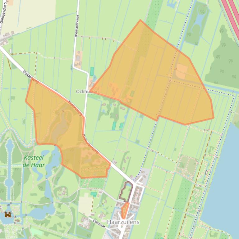 Kaart van postcodegebied 3455RW.