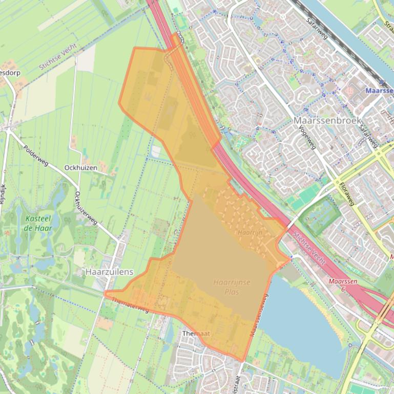 Kaart van postcodegebied 3455SN.