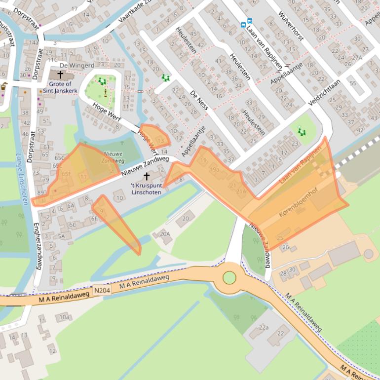 Kaart van postcodegebied 3461AG.