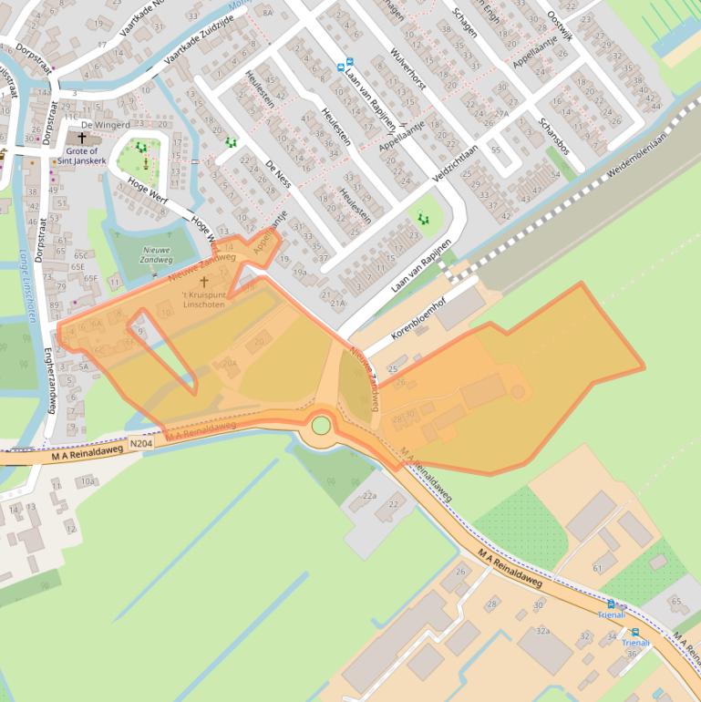 Kaart van postcodegebied 3461AH.