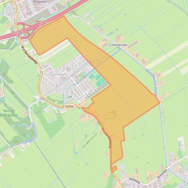 Kaart van postcodegebied 3461AJ.