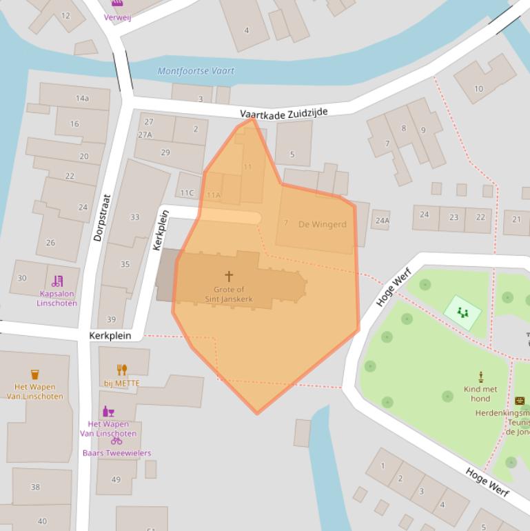 Kaart van postcodegebied 3461CL.