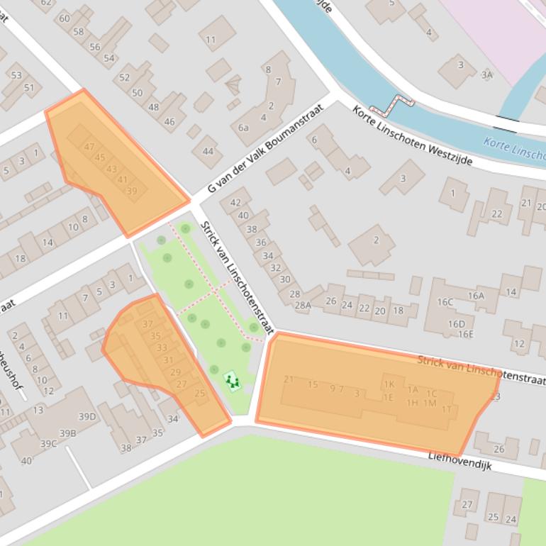 Kaart van postcodegebied 3461ED.