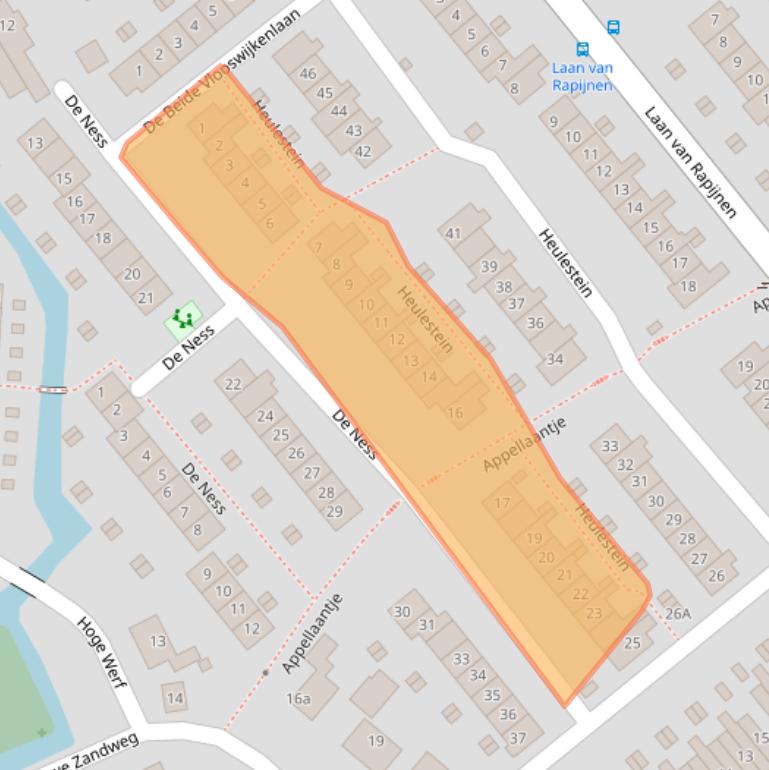 Kaart van postcodegebied 3461GE.