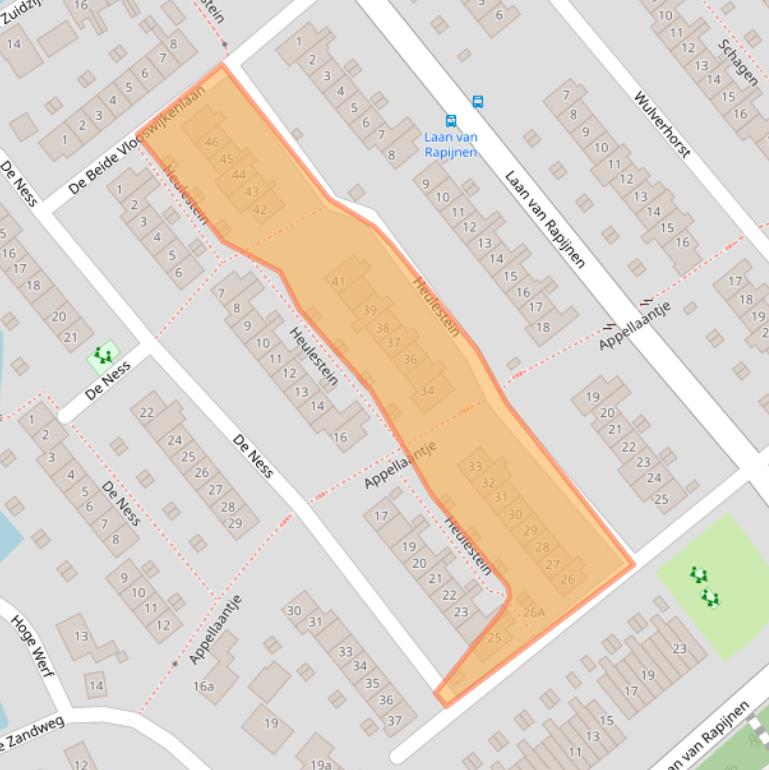 Kaart van postcodegebied 3461GG.