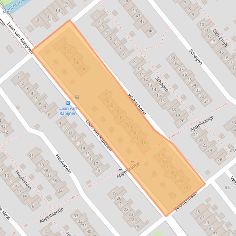 Kaart van postcodegebied 3461GJ.