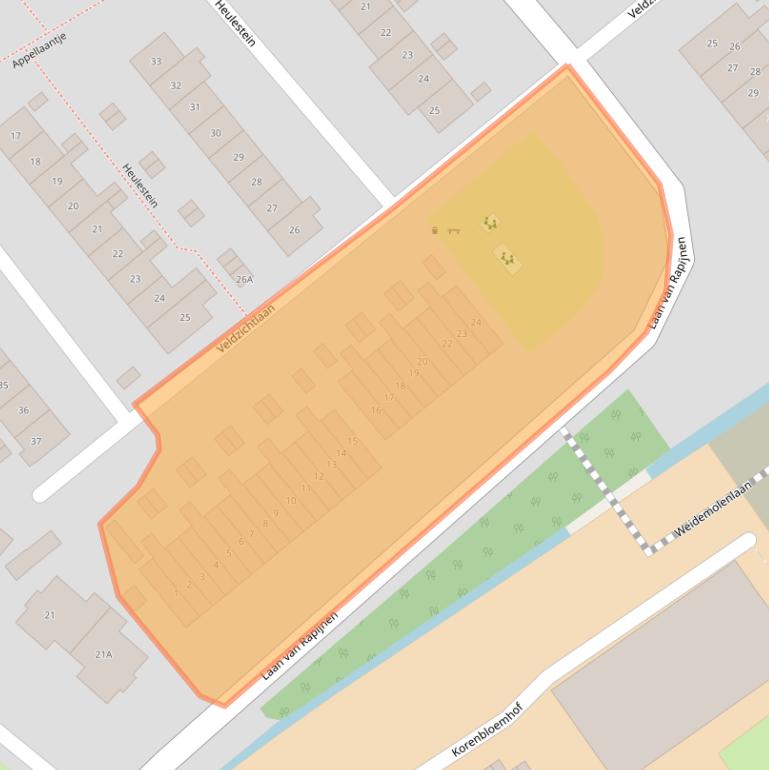 Kaart van postcodegebied 3461GT.