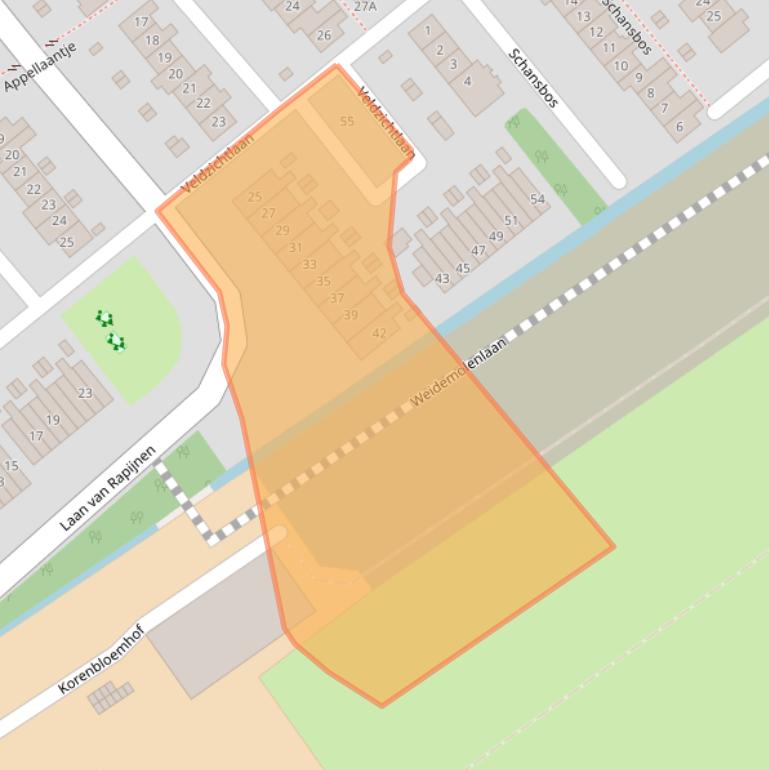 Kaart van postcodegebied 3461GV.