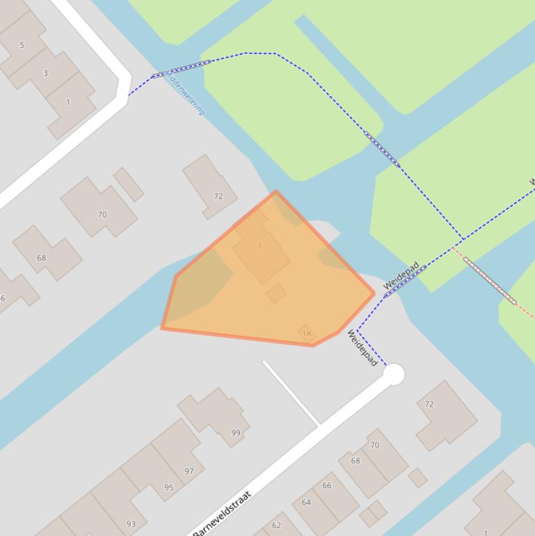 Kaart van postcodegebied 3461GX.