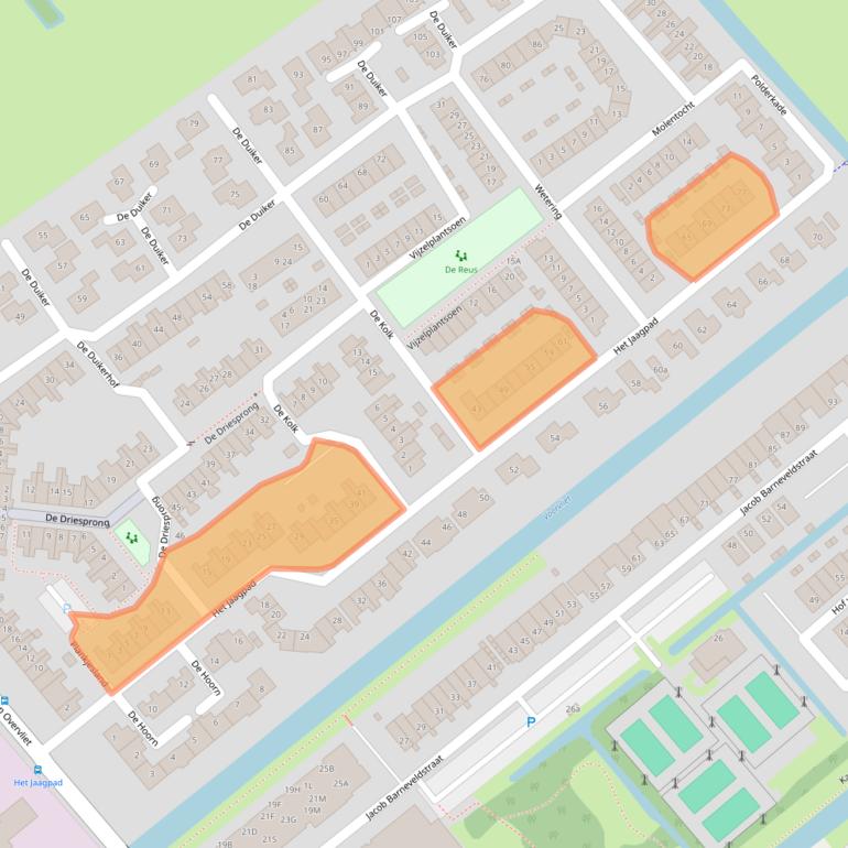 Kaart van postcodegebied 3461HA.