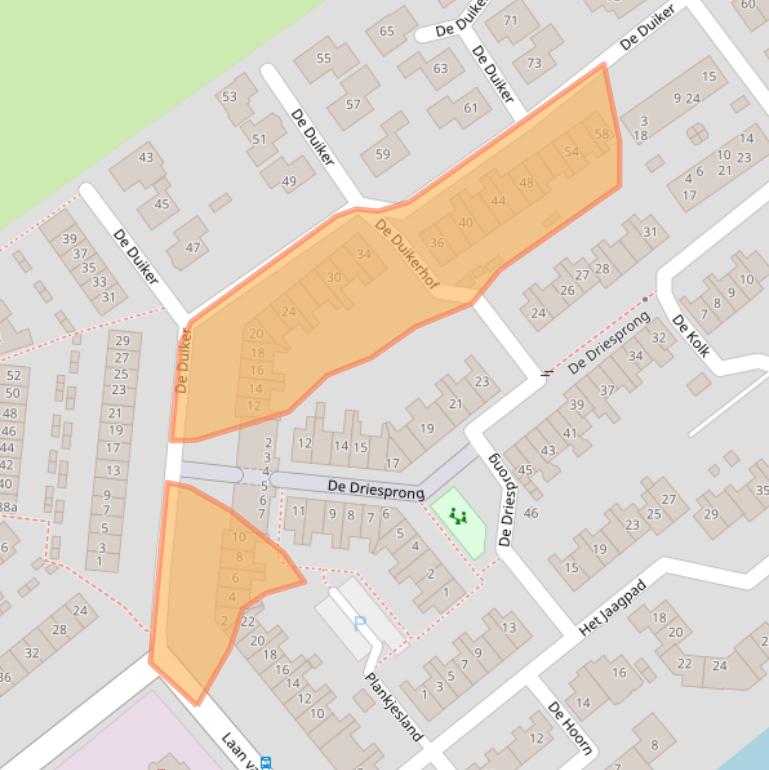 Kaart van postcodegebied 3461HN.