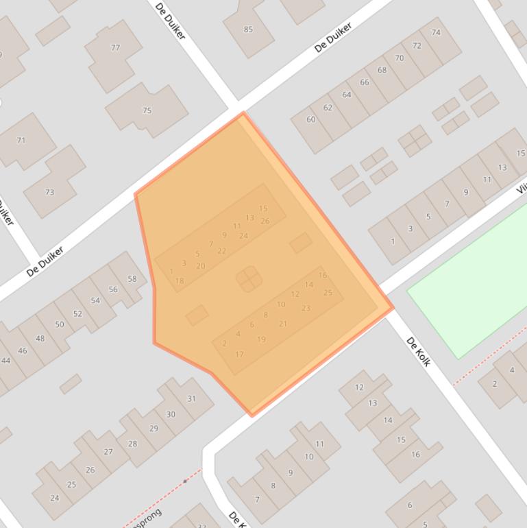 Kaart van postcodegebied 3461HR.