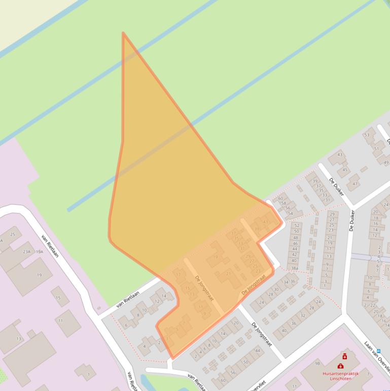 Kaart van postcodegebied 3461HT.