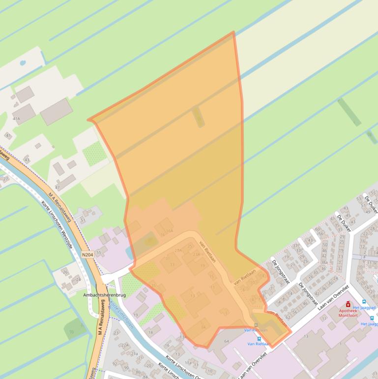 Kaart van postcodegebied 3461HW.