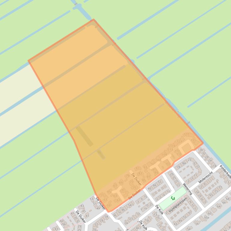 Kaart van postcodegebied 3461JE.